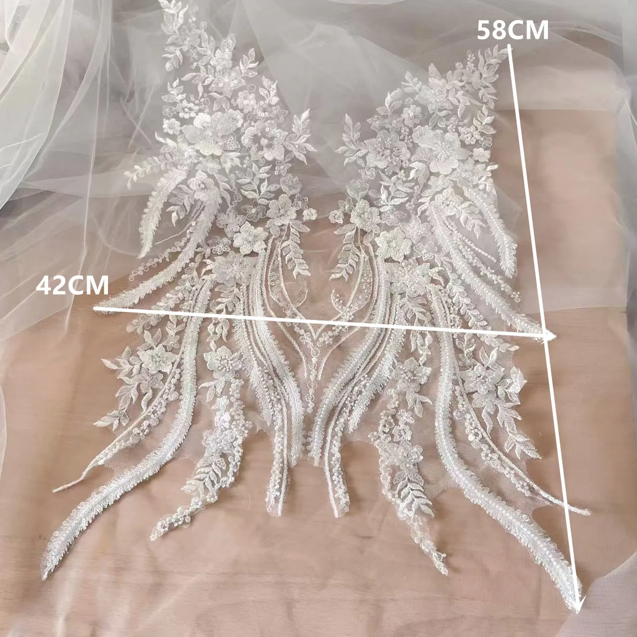 Applique Patch Flower - Novo frisado lantejoulas rendas espelho flor
