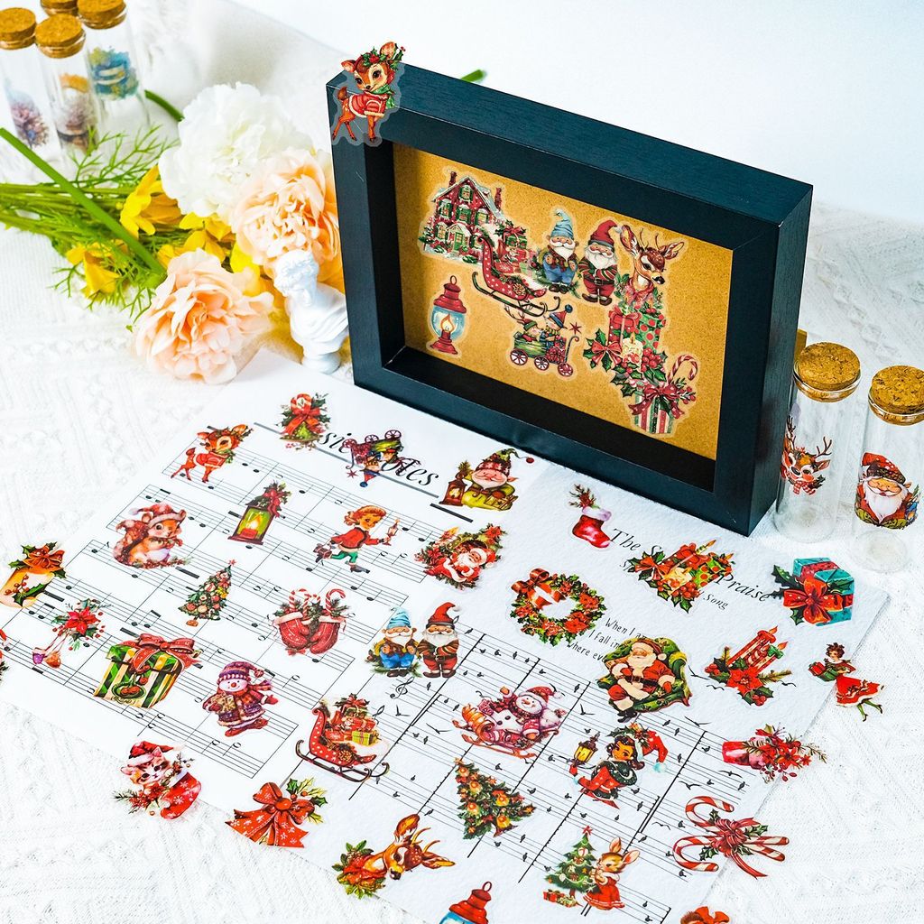 50 peças de adesivos PET de pr - Christmas Craft Embellishment avaliação e preço