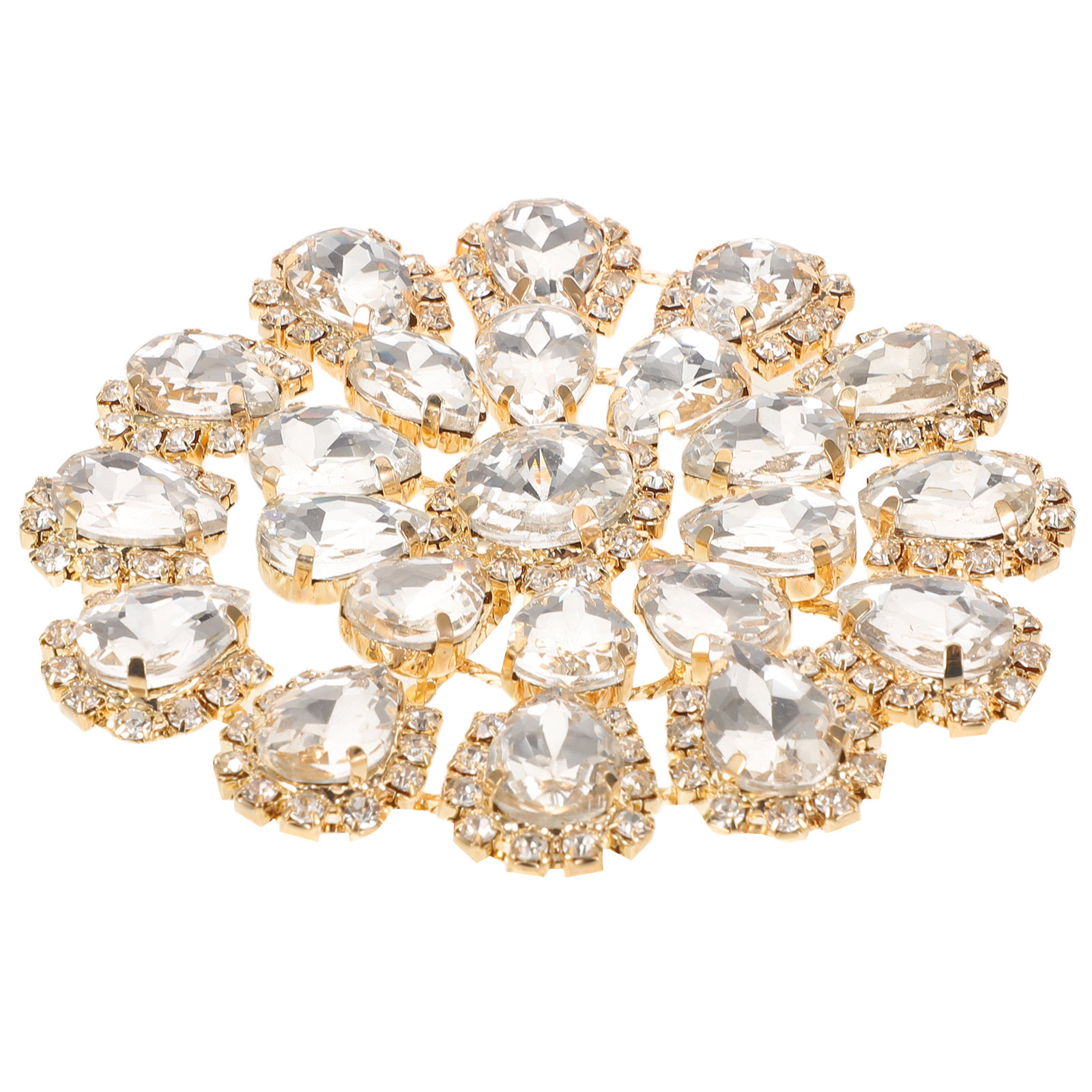 Botões Redondos de Strass em F - Applique Patch Flower avaliação e preço