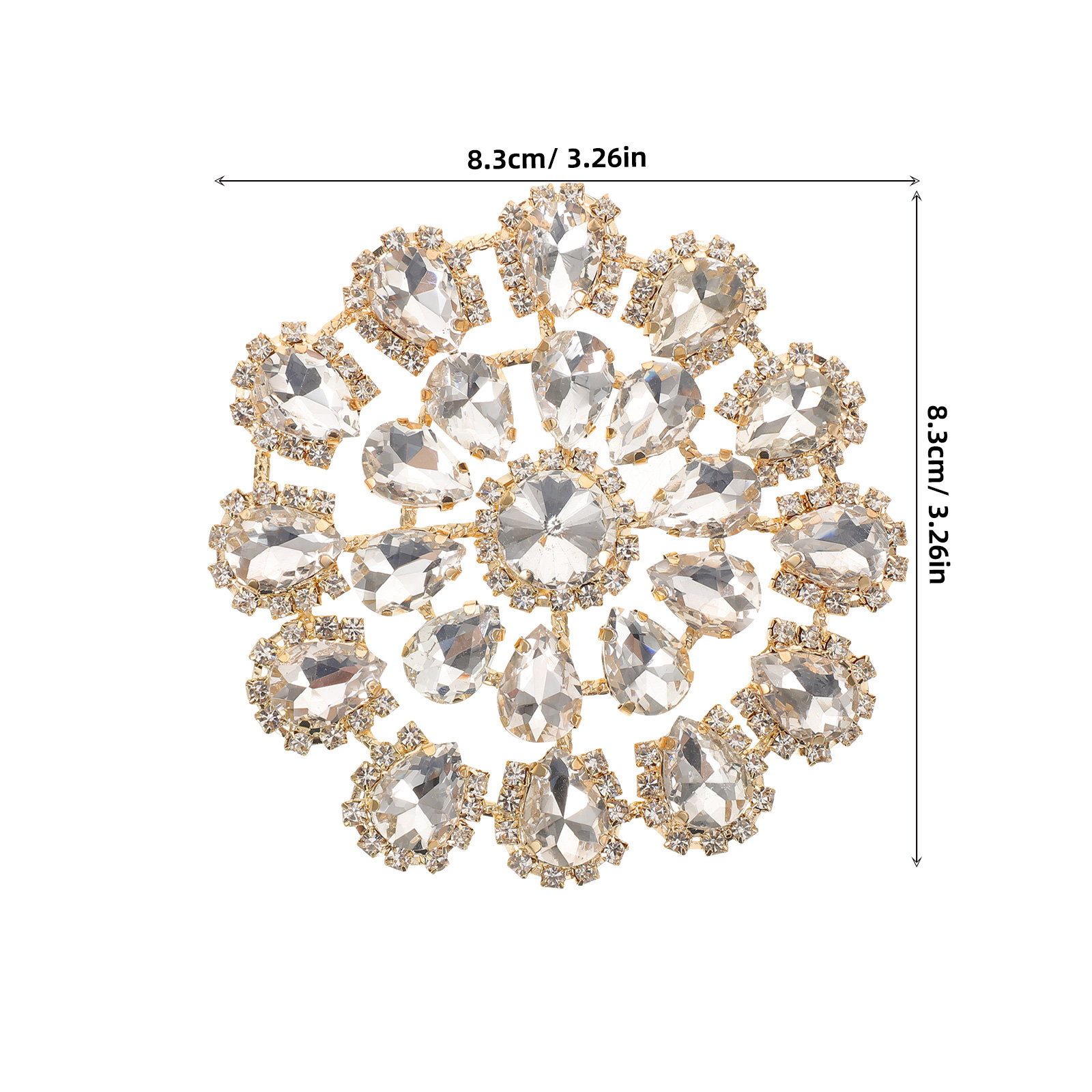 Botões Redondos de Strass em F - Applique Patch Flower avaliação e preço